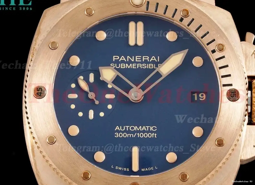 LE Submersible Pam1074 Dial VSF Blue BR Bronzo 42mm P900 0626